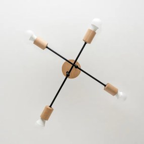 Prisadený luster CAMBRIDGE 4xE27/15W/230V borovica