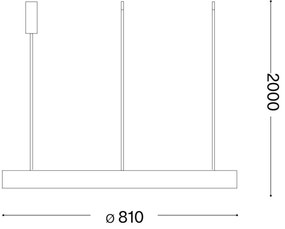 Ideal Lux - LED Luster na lanku GEMINI LED/59W/230V pr. 81 cm CRI 90 zlatá