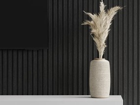 Mexen Lam-F, akustické stenové lamely 275 × 30 cm, plstený podklad 8 mm, technická dyha, dub čierny striebristý, S105-275307-3015-025