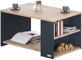 InternetovaZahrada Konferenčný stolík Santa Cruz 90x60x50 cm - drevo/sivý
