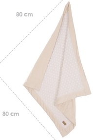 Béžová detská deka s prímesou bavlny 80x80 cm Frosty Almond – Roba