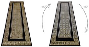 Koberec / Behúň GLOSS 6776 86 ramka, grécky čierny / zlatý