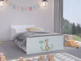 DomTextilu Moderná detská posteľ 180 x 90 cm so žirafou  Biela 46935