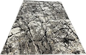 HU Viacfarebný moderný koberec Glamour 25226-Siyach Rozmer: 80x150 cm