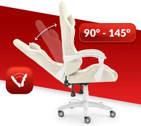 Herné kreslo HC-1000 Beige - zamatová látka