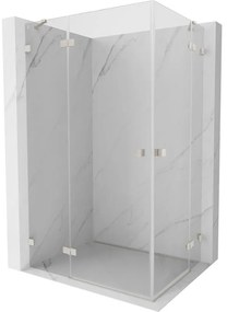 Mexen Lunar Duo, výklopný sprchový kút 110 x 90 cm, 8mm číre sklo, oceľový profil, 834-110L-090P-97-00