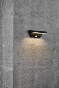 NORDLUX Vonkajšie LED solárne svetlo so senzorom AGENA, 5 W, teplá biela, čierna
