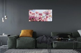 Sklenený obraz magnólie 125x50 cm