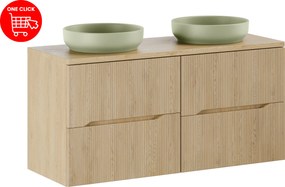 Comad Kúpeľňová skrinka s doskovými umývadlami set Nordic Cremona 120 dub cremona