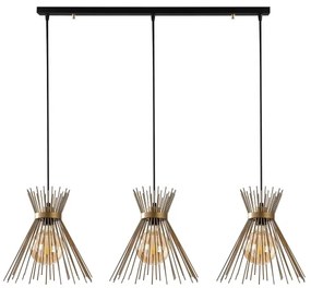 Luster na lanku KIRPI 3xE27/40W/230V zlatá