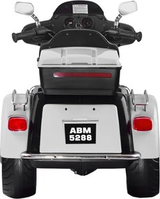 JOKOMISIADA Veľký akumulátorový motorkový chopper pre deti PA0254 biely