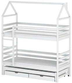 Posteľ Domček Dalia 80x160 biela