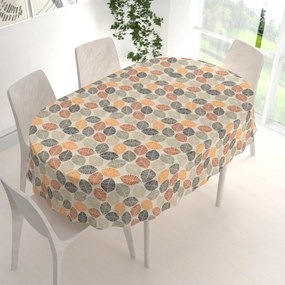 Biante Dekoračný oválny obrus PML-072 Jesenné listy na krémovom 100x140 cm