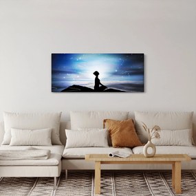 Obraz meditujúce ženy (120x50 cm)
