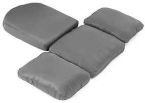 ZÁHRADNÉ KRESLO SO SKLADACOU STRIEŠKOU BAZIL ŠEDÉ