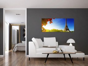 Obraz - jeseň v Paríži (120x50 cm)