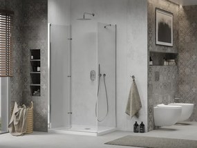 Mexen Lima sprchovací kút 80x70cm, 6mm sklo, chrómový profil - číre sklo + Slim sprchová vanička - 856-080-070-00-00-4010