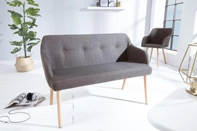 Dizajnová lavica Sweden tmavo sivá