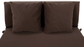 Skladacie kreslo/matrac PELOS, hnedá