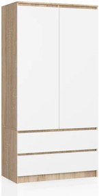 Skriňa S 90 cm 2D 2SZ CLP sonoma / biela