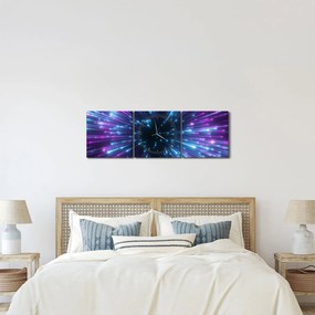 Obraz - Neónový priestor (s hodinami) (90x30 cm)