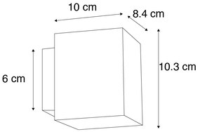 Nástenná lampa biela štvorcová - Sola
