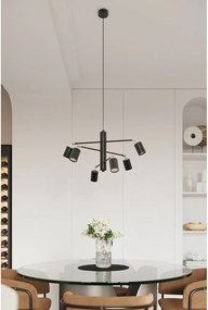 Čierne kovové závesné svietidlo Virta – Sollux