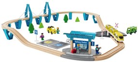 Playtive Drevená železničná súprava (osobný vlak)  (100381062)