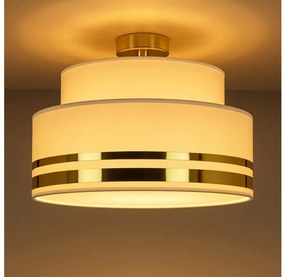 Stropné svietidlo TAMI 1xE27/60W/230V pr. 40 cm béžová/zlatá