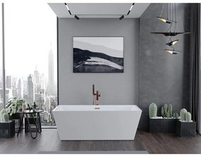 Mexen Lita, voľne stojaca vaňa 170 x 75 cm, biela, medený prepad, 52121707500-65