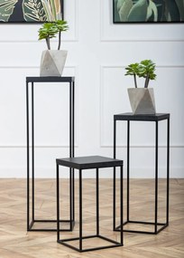 STOJAN NA KVETINÁČ BASICLOFT 60X24X24 CM ČIERNA