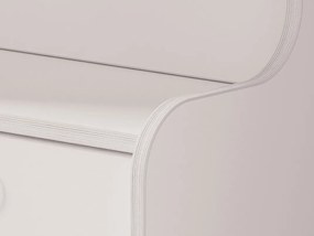 Vyvýšená posteľ s rebríkom Pure Modular - biela