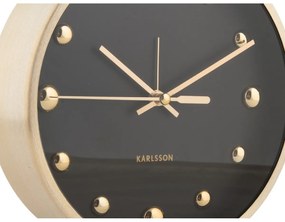 Karlsson 5970BK dizajnové stolné hodiny/budík čierna, pr. 16 cm