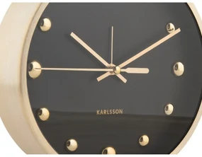 Karlsson 5970BK dizajnové stolné hodiny/budík čierna, pr. 16 cm