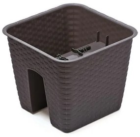 Truhlík na zábradlie Ratona antracit 28 cm