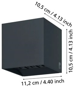 Eglo 900445 - LED Vonkajšie nástenné svietidlo CALPINO 2xLED/3,3W/230V IP54