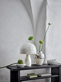 Krémovobiela/v striebornej farbe kameninová váza (výška 26 cm) Silvio – Bloomingville