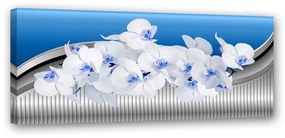 Obraz na plátně Orchidej Květina Modrá - 120x40 cm