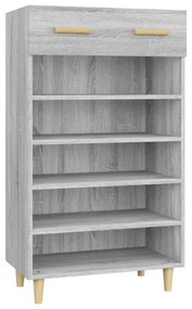 vidaXL Botník sivý dub sonoma 60x35x105 cm spracované drevo-