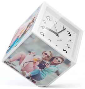 Rotujúca fotokocka s hodinami Balvi Photo-Clock 15x15cm