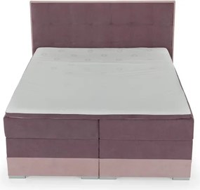 Posteľ Boxspring Damasia 200 x 180, sivá / modrá (DMS 09)