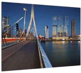 Obraz - Súmrak v Rotterdame, Holandsko (70x50 cm)