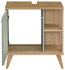 Zelená skrinka pod umývadlo v dekore duba 60x65 cm Set 963 - Pelipal