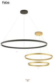 Redo 01-2865 - LED Stmievateľný luster na lanku FEBE LED/37W/230V zlatá