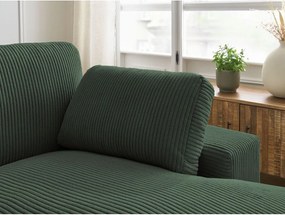 Zelená menčestrová rohová pohovka Belair – Bobochic Paris