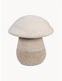 Ručne vyrobený úložný kôš s vrchnákom Mushroom, V 27 cm