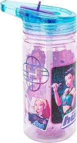 Fľaša na pitie KPop Demon Hunters, motív HUNTR/X so slamkou - 475 ml