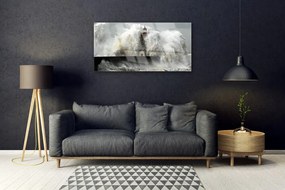 Skleneny obraz Maják krajina 125x50 cm