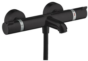 Hansgrohe Ecostat Comfort, termostatická vaňová batéria, čierna matná, HAN-13114670