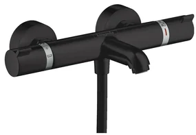 Hansgrohe Ecostat Comfort, termostatická vaňová batéria, čierna matná, HAN-13114670